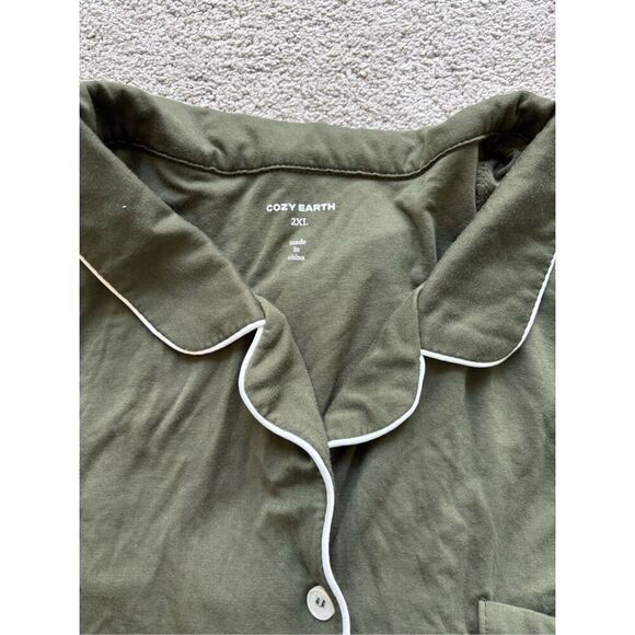 NWOT Cozy Earth Bamboo Stretch-Knit Short Sleeve & Pant Pajama Set $140 2XL  F15 - Picture 5 of 9